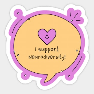 I Support Neurodiversity Sticker